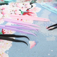 4pcs Diamond Painting Tweezers Set Anti Static
