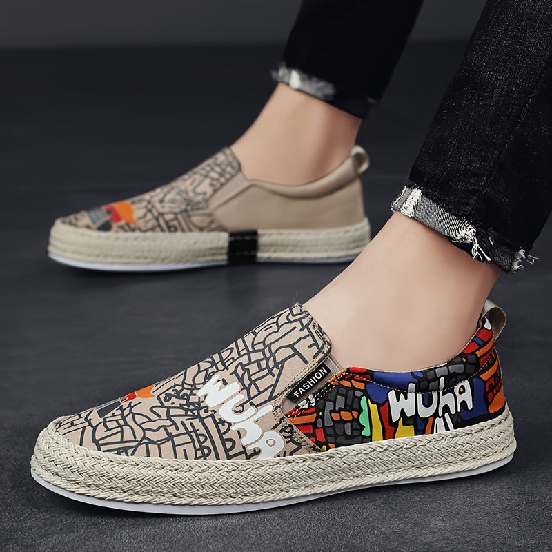 Men's Canvas Loafer Shoes Lightweight Slip On Sneakers Spring Summer