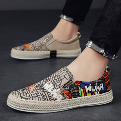 Men's Canvas Loafer Shoes Lightweight Slip On Sneakers Spring Summer