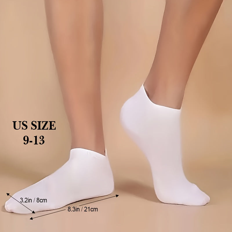 Men's Solid Liner Anklets Socks Nylon Blend Soft Breathable Sweat Absorbent