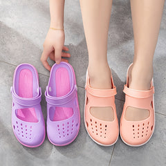 Women's Waterproof Cut-Out Flat Clogs