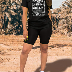 Spring & Summer Two-piece Set Tee & Shorts Outfit