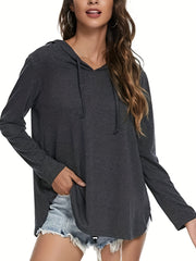 Hooded Sweatshirt Long Sleeve Sports Hoodie Women's Tops