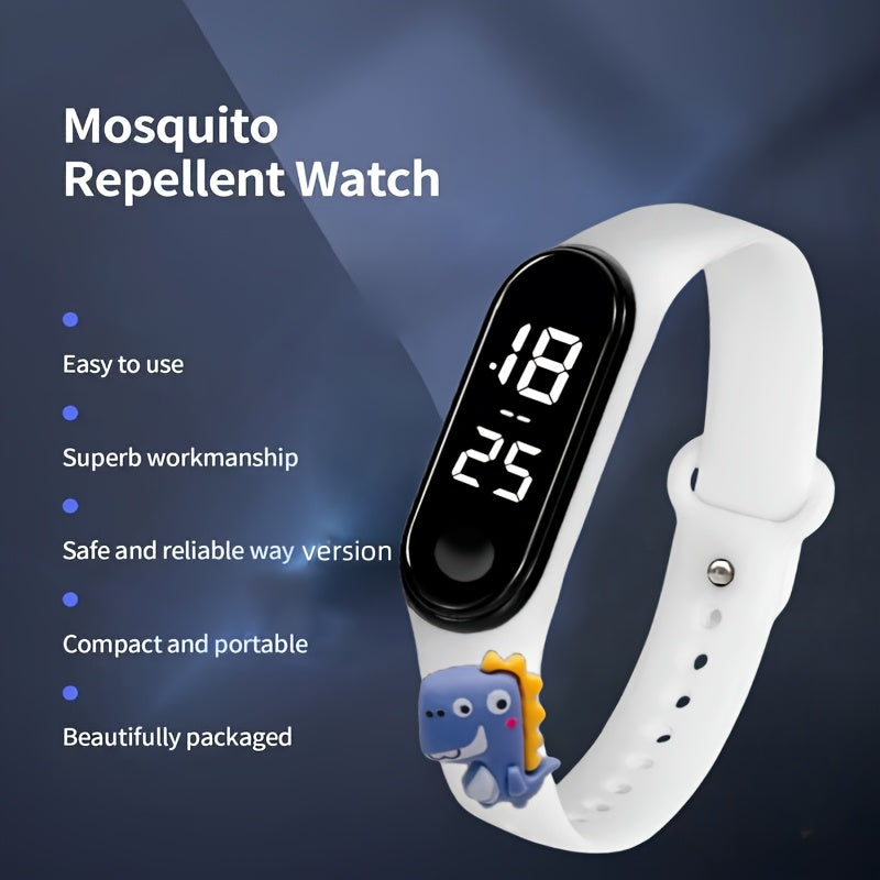 Small Dinosaur Electronic Mosquito Repellent Bracelets Set of 6