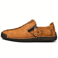 Men's Comfy Stitch Slip On Loafer Shoes Casual Outdoor Anti skid Flat Shoes