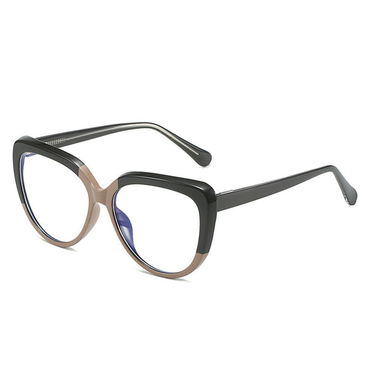 Leopard Frame Cat Eye Block Eyeglasses Clear Lens Retro Glasses
