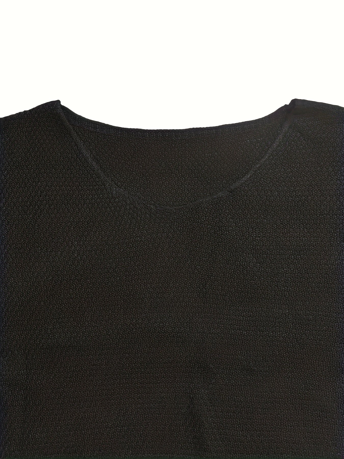 V-Neck Ribbed Sweater Long Sleeve Pullover Jumper