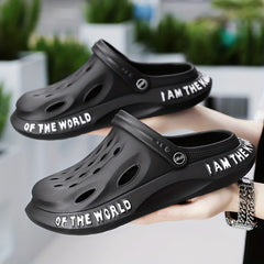 Men's Alphabet Detail Lightweight Comfy Clogs Non Slip Garden Shoes