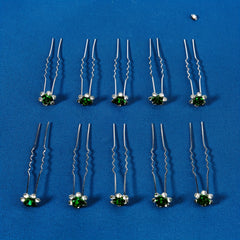 10pcs Rhinestone Flower Hairpin Bridal Wedding Hair Accessories