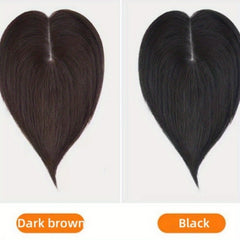 100% Human Hair Mono Topper Clip In Hair Piece for Women - Natural Look