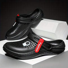 Men's Lightweight Hollow Out Clogs With Charms