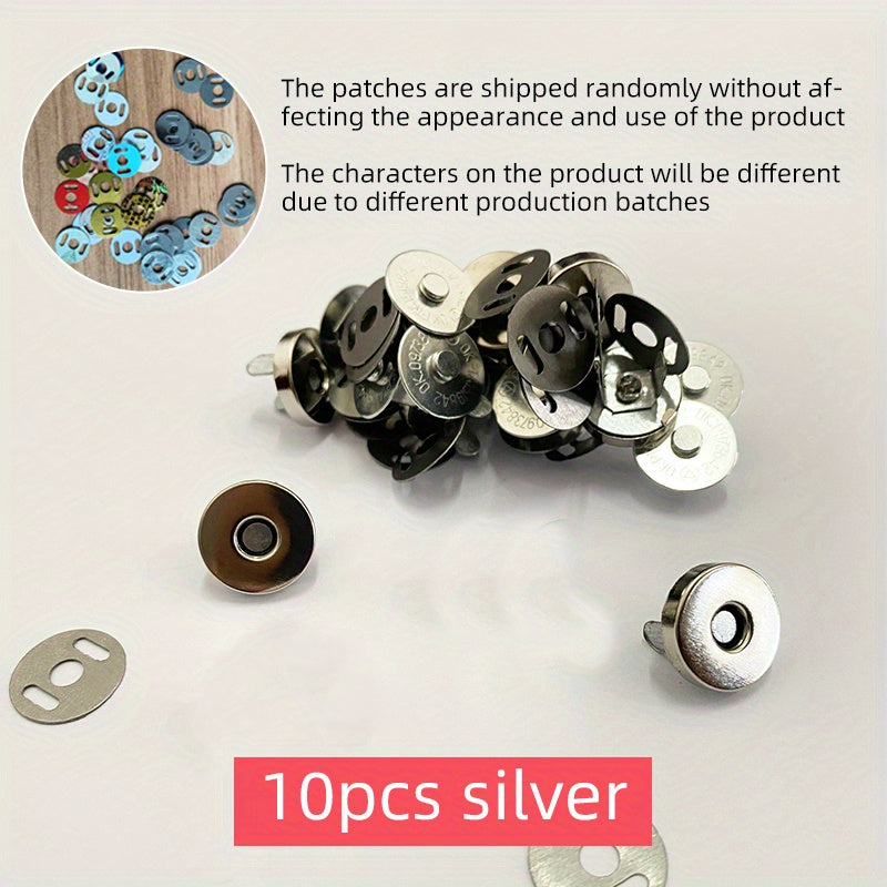 10pcs Round Strong Magnet Metal Snap Magnetic Button