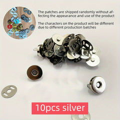 10pcs Round Strong Magnet Metal Snap Magnetic Button