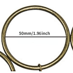 10pcs Curtain Rings w/ Clips Bow Hanger Set Bronze