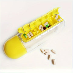 600ml Water Cup with Medicine Box, Lightweight Bottle for Fitness & Outdoor