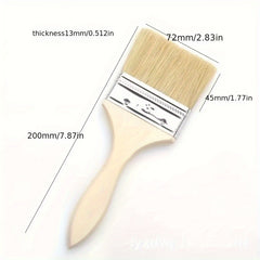 Wooden Handle Paint Brush Pig Hair Sideburns Brush