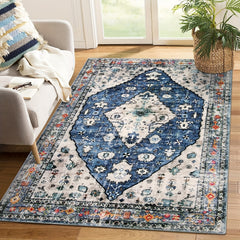 Small Boho Area Rug Oriental Distressed Rug