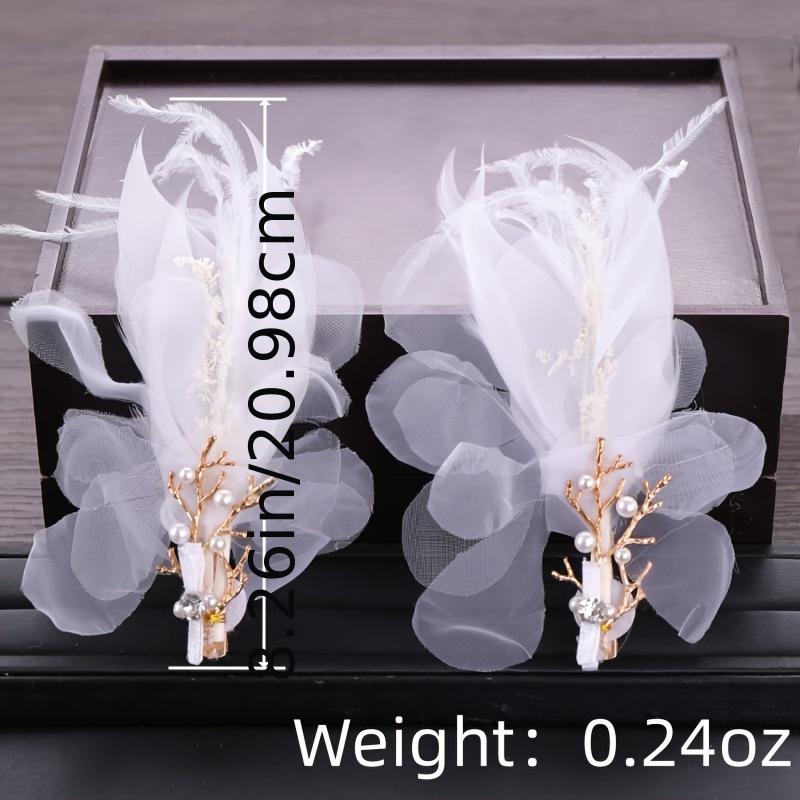 Feather Hair Clip Bridal Hair Accessories Wedding Headpiece