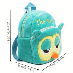Cartoon Owl Plush Backpack School Bag
