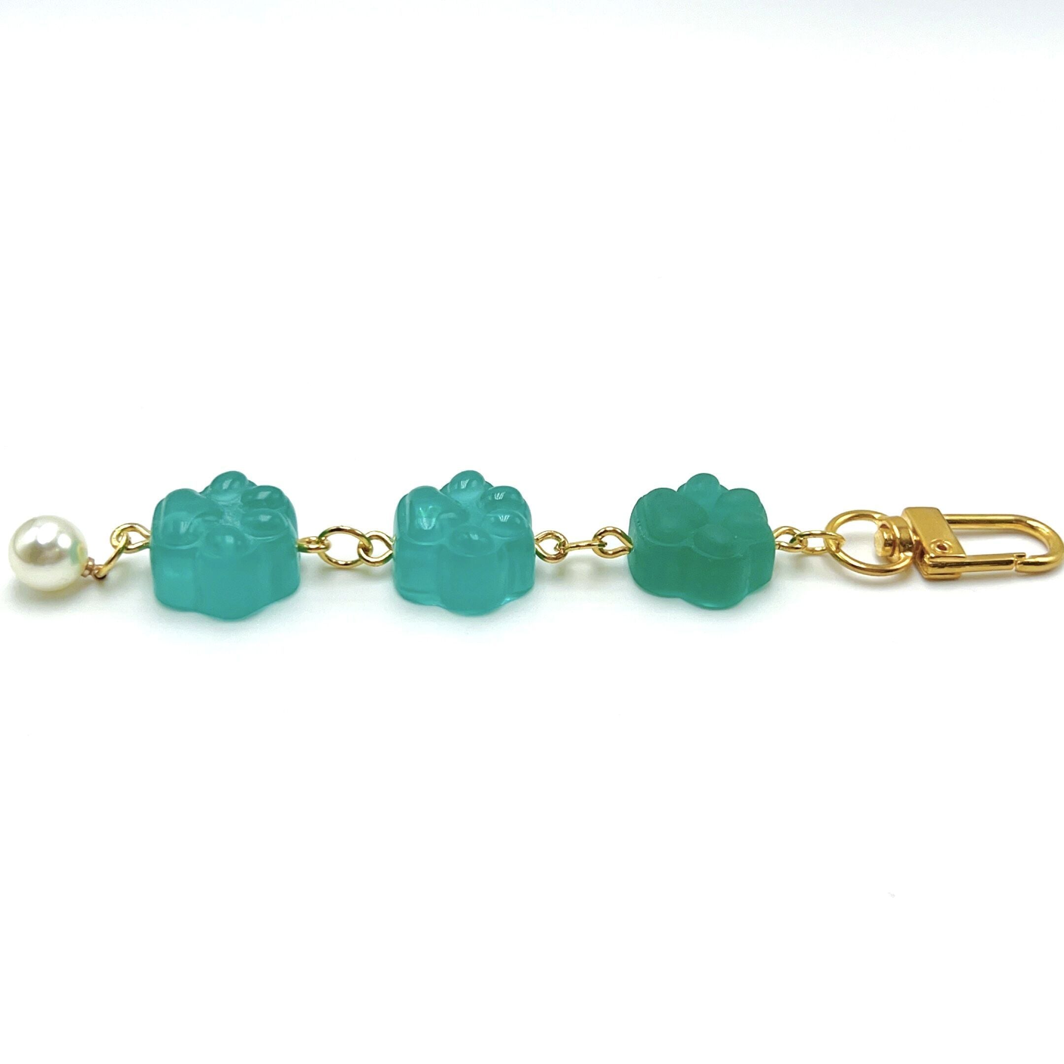 Cute Cat Paw Mini Keychain Resin Accessory for Women