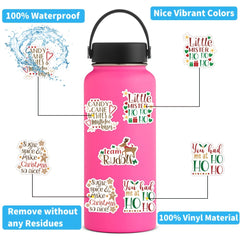 100pcs Christmas Vinyl Stickers Funny Holiday Stickers For Teens & Adults