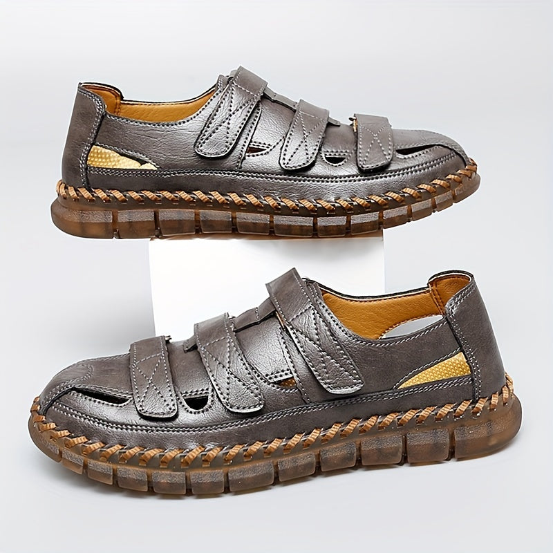 Men's Hook and Loop Fastener Sandals for Hiking