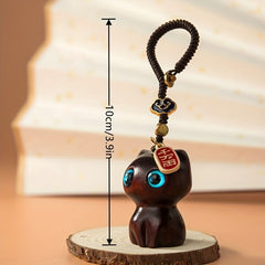 Sandalwood Cat Keychain for Men and Women