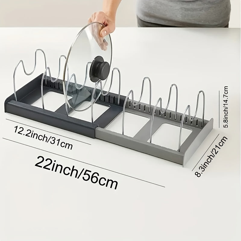 Adjustable Storage Rack Pot Lid Organizer