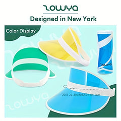 Clear Sun Visor Hat for Kids Lightweight Portable PVC Visor Cap