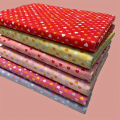 11pcs Heart Shaped Polyester Fabric for DIY Sewing Scrapbooking