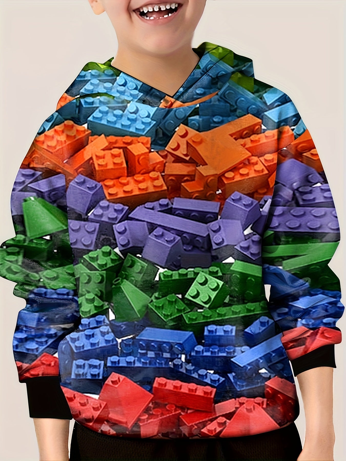 Flame Lightning Graphic Hoodie For Boys 3D Digital Printed Hooded Top