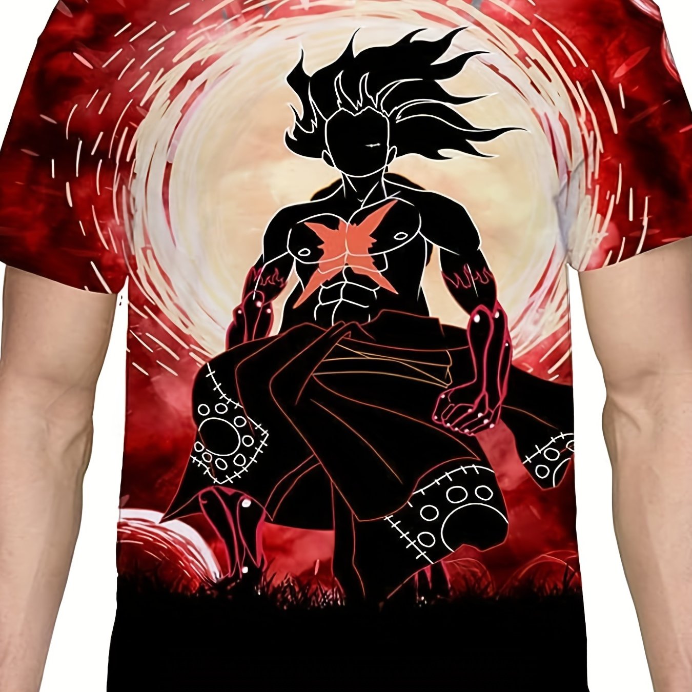 Anime 3D Print Men's Short Sleeve T-Shirt Summer Tees