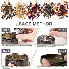 Portable Zinc Alloy Manual Grinder for Outdoor Use