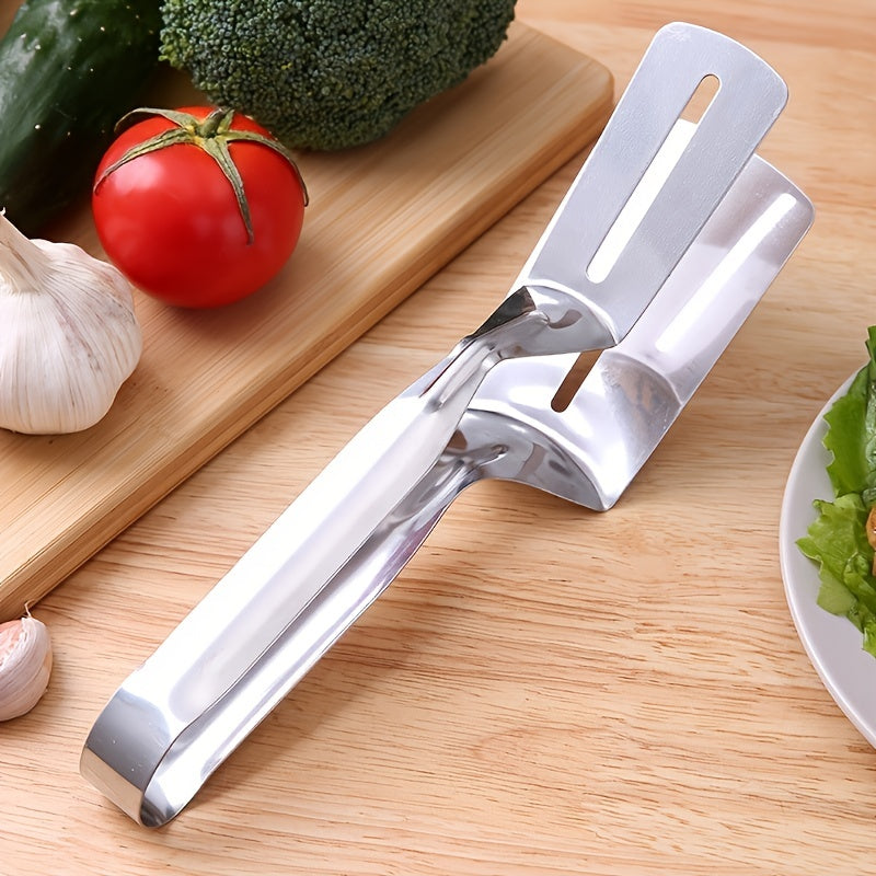 Stainless Steel Steak Clip Frying Shovel Pizza Barbecue Grilling Tong