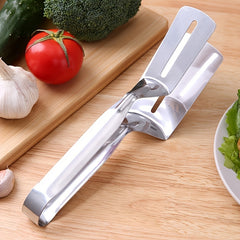 Stainless Steel Steak Clip Frying Shovel Pizza Barbecue Grilling Tong