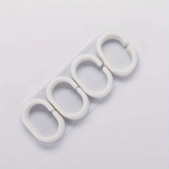 12pcs Stainless Steel Shower Curtain Hooks for Bathroom Shower Rods