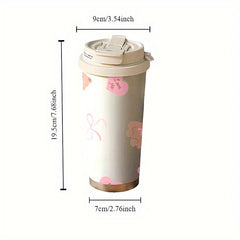 18oz Insulated Stainless Steel Travel Mug, Bowtie Cartoon