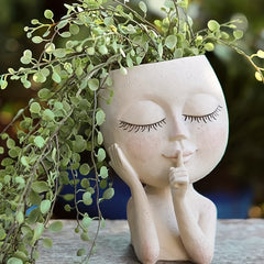 Nordic Character Garden Flower Pot - Ceramic Plant Pot