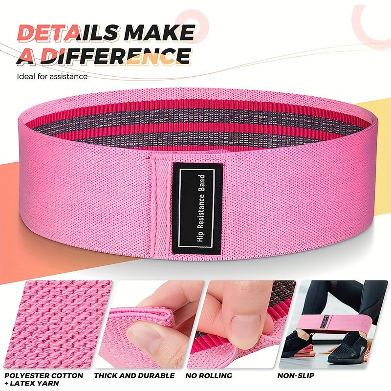 3pcs Yoga Resistance Bands Booty Leg Lifting Pilates Training