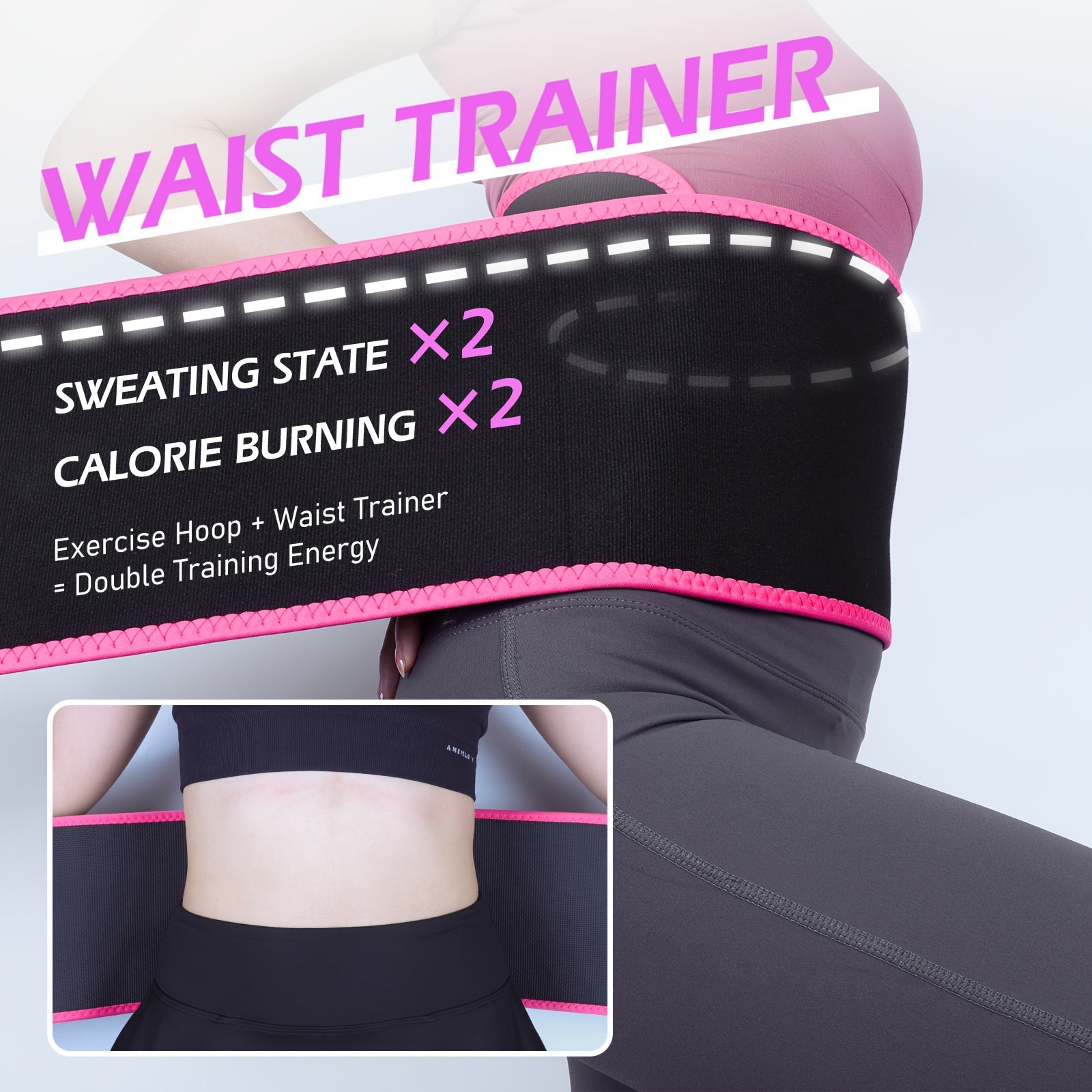 JKSHMYT Weighted Hoop for Weight Loss 46 Inch with Waist Trainer for Women