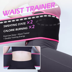 JKSHMYT Weighted Hoop for Weight Loss 46 Inch with Waist Trainer for Women