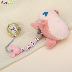 Personalized Plush Toy Pacifier Holder Leash For Baby