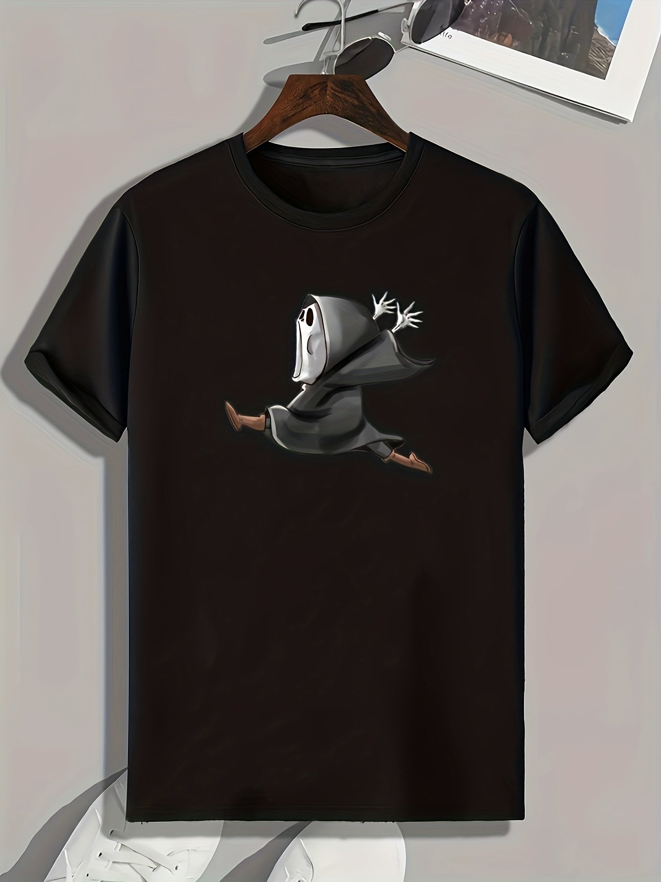 Men's Halloween Ghost Print Graphic T-shirt