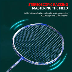 Light Badminton Racket 8U 63g 100 26 32lbs Carbon Fiber SY LTP
