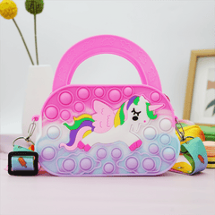 Kids Pony Silicone Crossbody Bag Girls Handbag