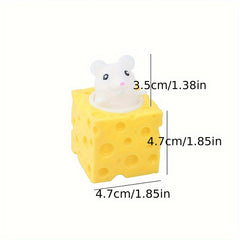 4 Pcs Squeeze Mouse Cheese Toy - Fun Kids' Birthday Gift