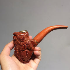 Men's Red Sandalwood Tobacco Pot Cut And Sew Ball Holder
