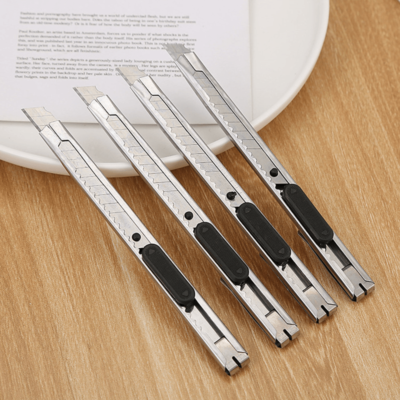 3pcs Stainless Steel Portable Office Supplies Metal Paper Student Statione