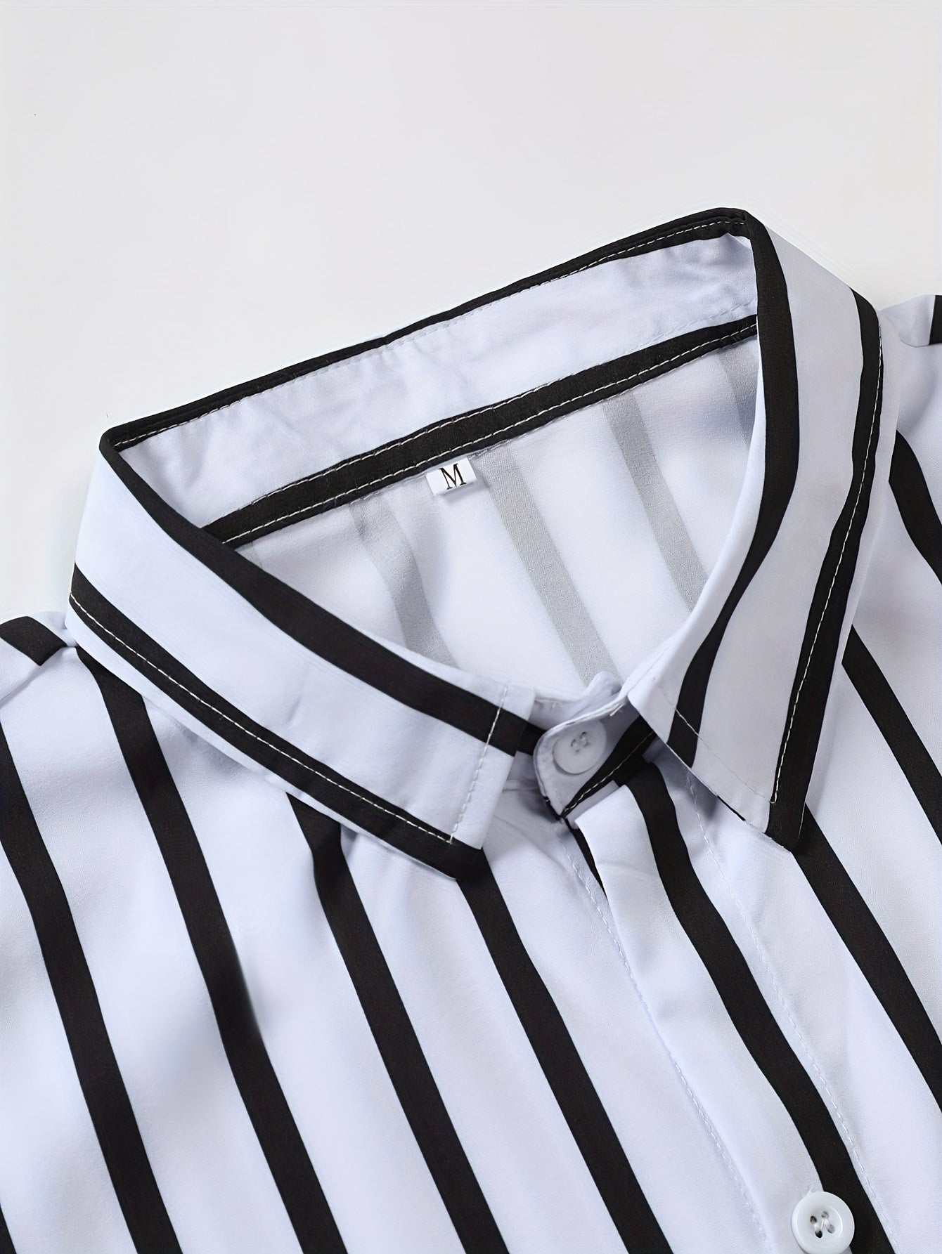 Stripe Print Men's Casual Short Sleeve Shirt Summer Vacation Resort Tops