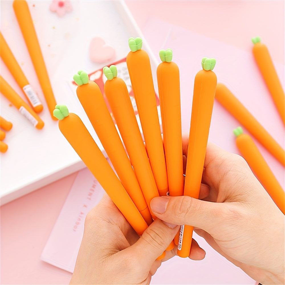 Carrot Shaped Gel Pen for Students & Office Workers